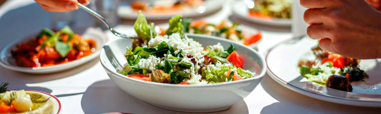 Platos de comida sana