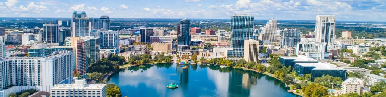 skyline de orlando en florida, estados unidos
