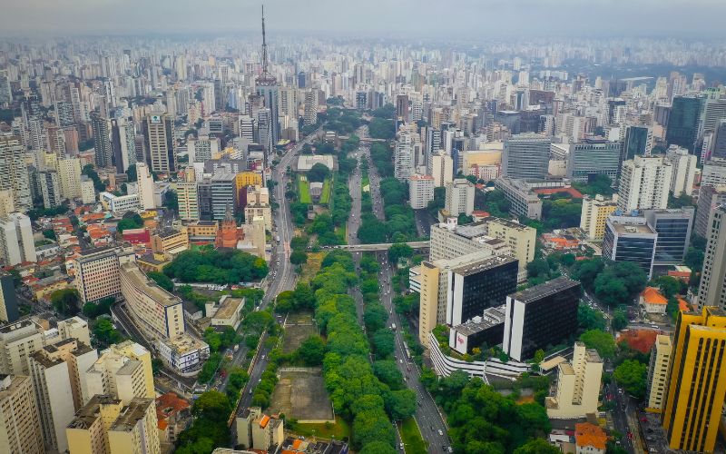 Vista a Sao Paulo, una de las ciudades más pobladas del mundo