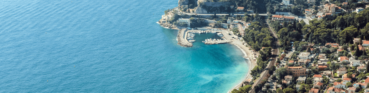 Vistas a la costa del sur de Francia
