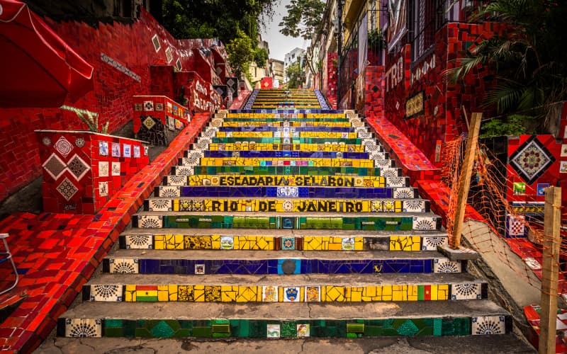 escalera de selarón en Río de Janeiro, Brasil