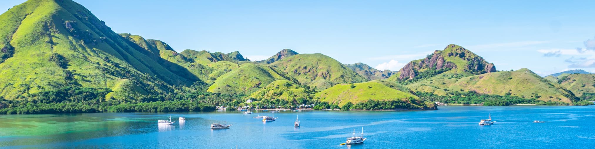 Vistas a una bahía en Indonesia