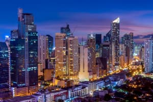 ciudad de Filipinas de noche