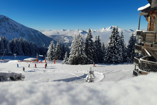 vistas a una pista de esquí